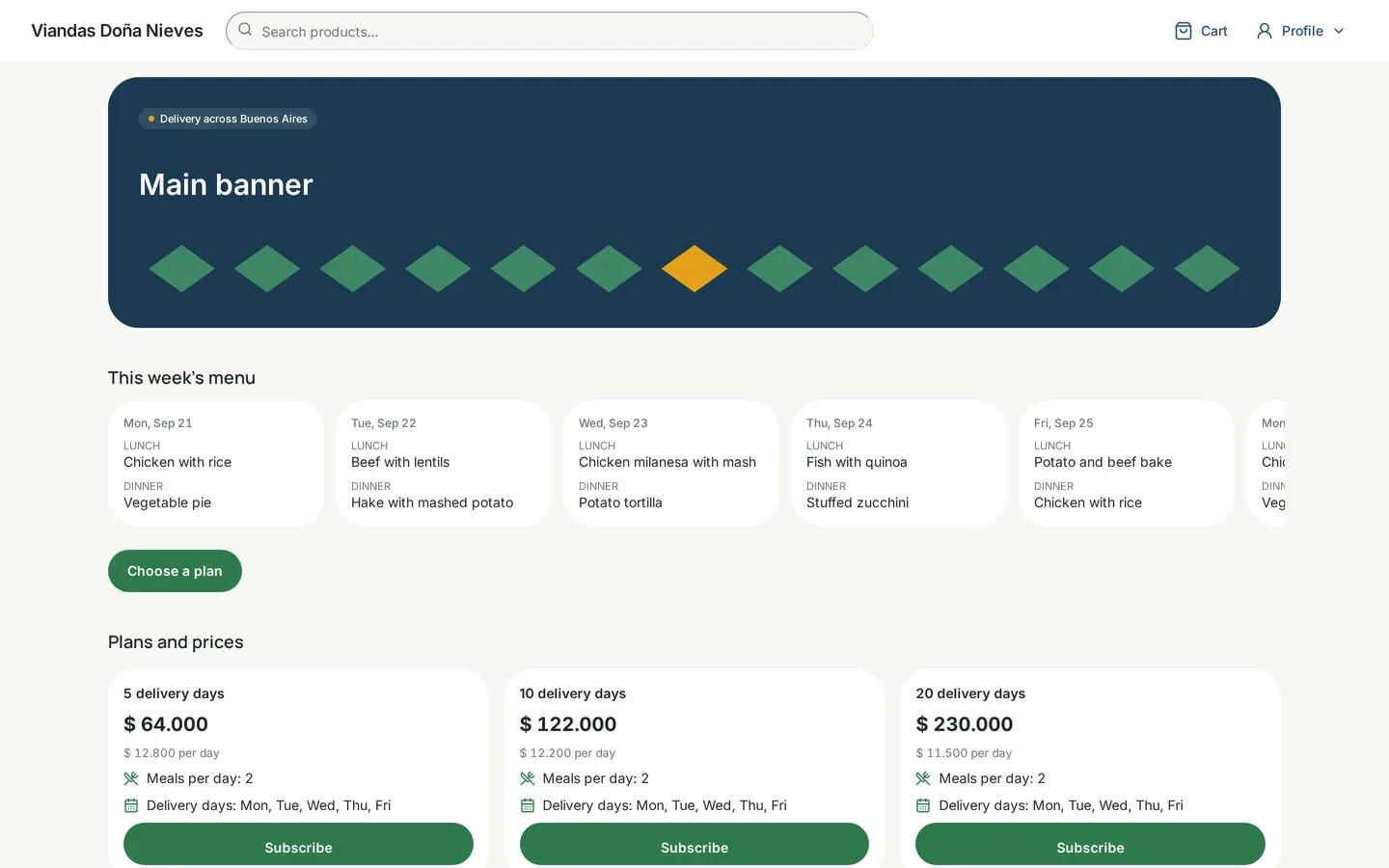Meal plans on subscription: one payment, a week of deliveries