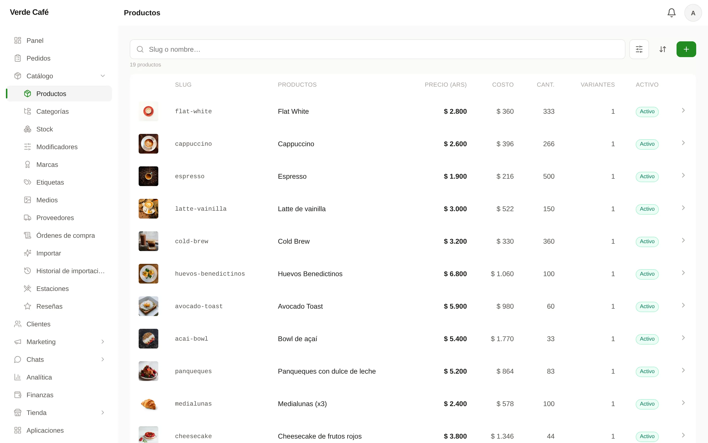 Un catálogo para el local, la web y las apps de delivery